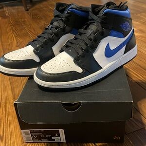 Air Jordan 1 Mid White/Racer Blue/Black